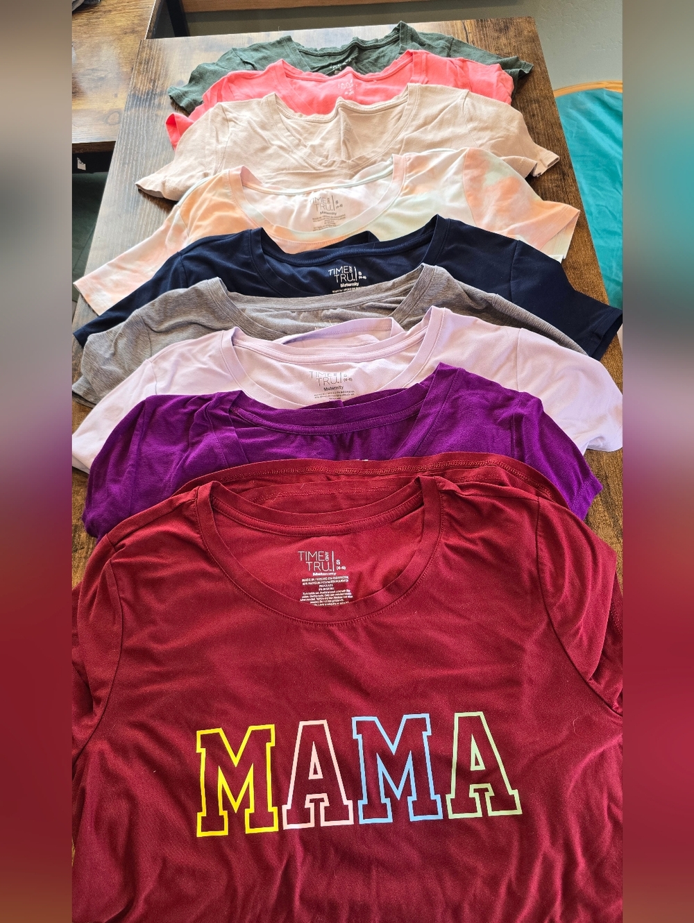 (9) Short Sleeve Maternity Shirts